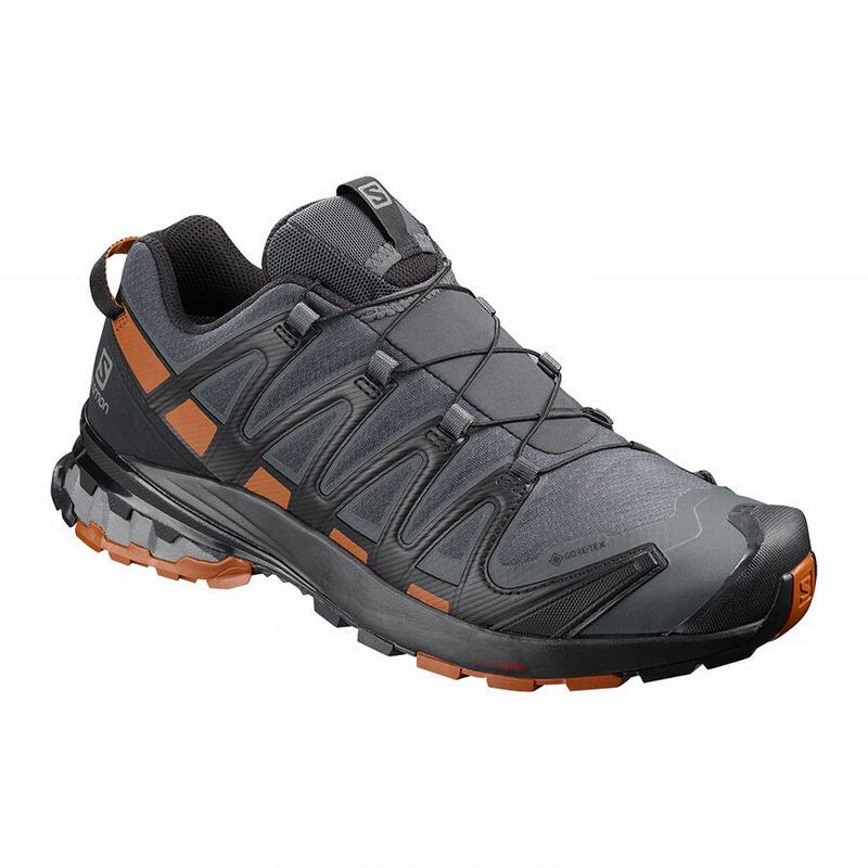 SALOMON XA PRO 3D V8 GORE-TEX Philippines - Men's Trail Running Shoes - Dark Blue/Black | 730925-QAE